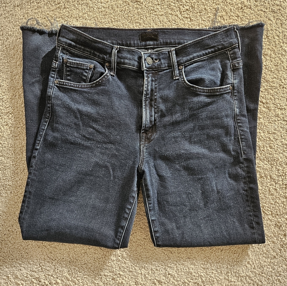Mother Petite Insider Crop Step Fray